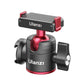 Ulanzi U-180 Magnetic Ball Head for DJI Action 3/4 - Black and Red Design with Ulanzi Logo.