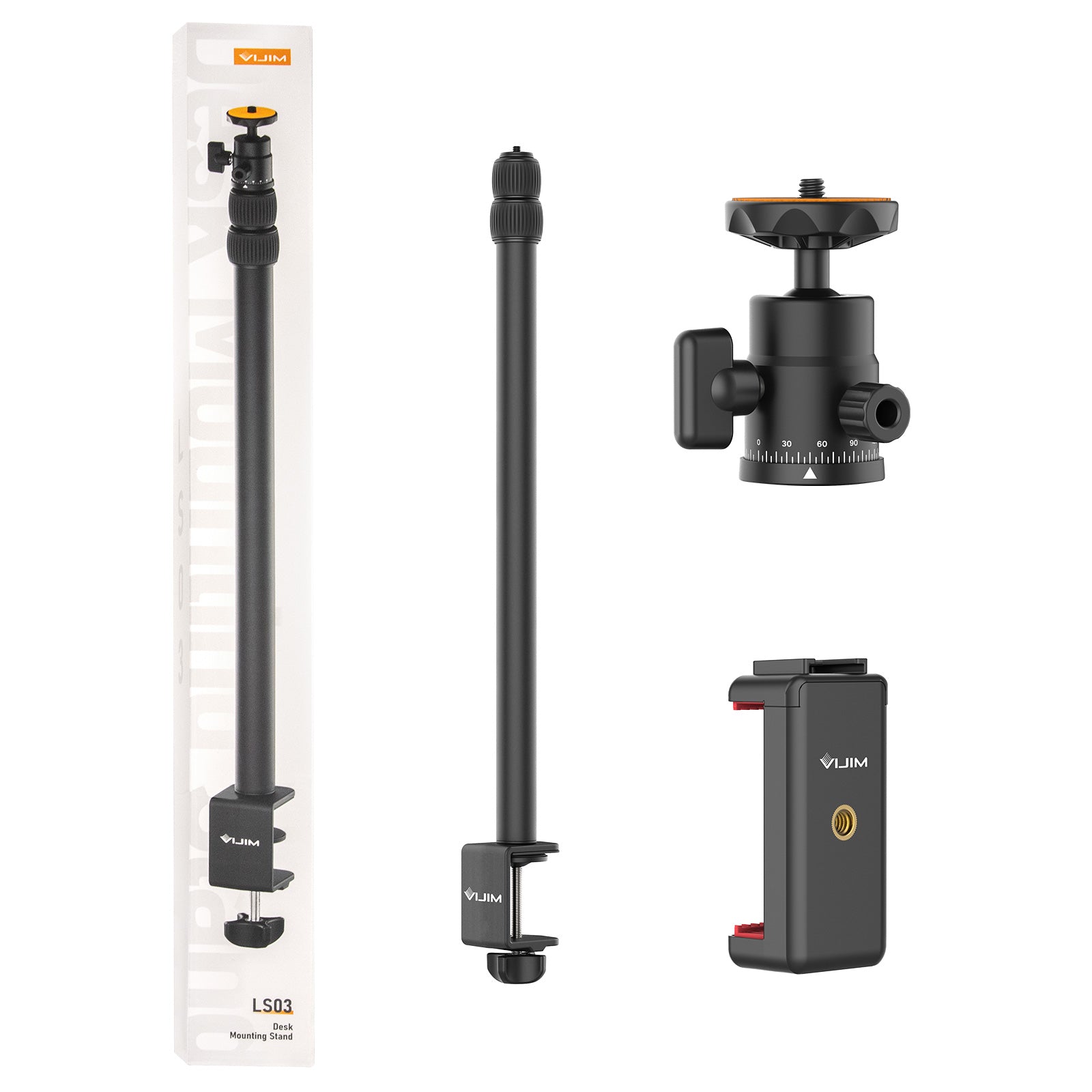VIJIM LS03 Camera Desk Mount Stand with Phone Holder
