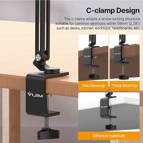 VIJIM Metal iPad Tablet Holder for Bed or Desk