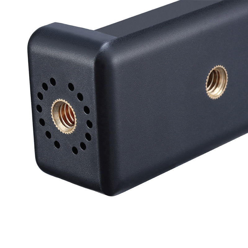 Detail of Ulanzi ST-07 tripod mount with threaded screw,featuring a matte finish.