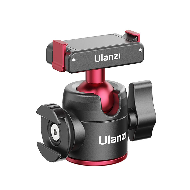 Ulanzi U-180 Magnetic Quick Release Ball Head for DJI Action 3/4 - Black and Red.
