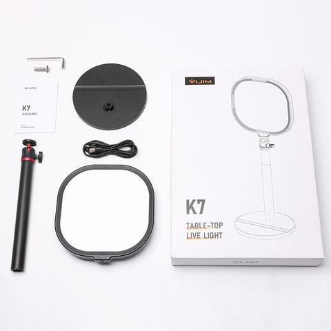 VIJIM K7 Desktop Live Broadcast Fill Light with Desktop Stand