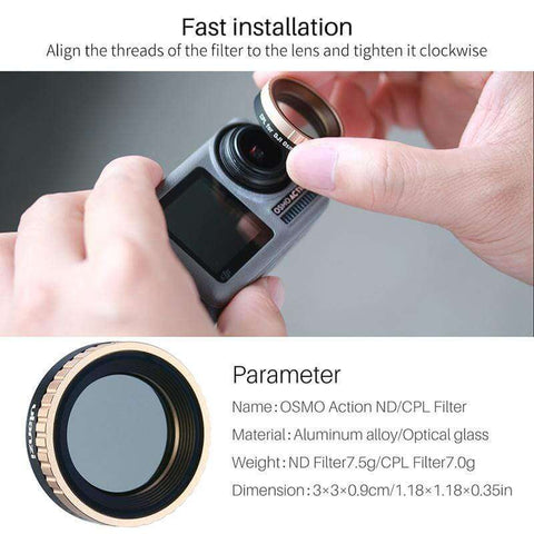 DJI Osmo Action ND Filters (ND8 ND16 ND32 ND64) - ULANZI Store