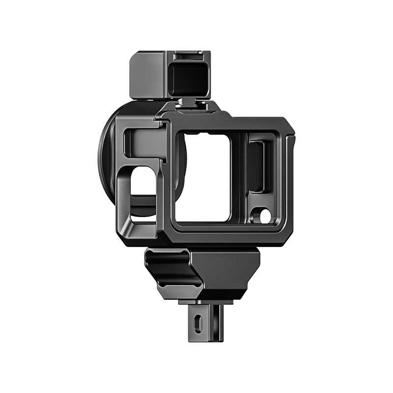 Nitze Hero 12 Cage, Hero 11 Cage, Hero 10 Cage, Hero 9 Cage with 2 Built-in  Cold Shoes and Folding Finger Adapter, Aluminum Protective Cage for Gopro