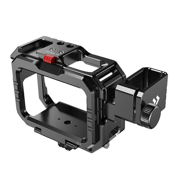 Nitze Hero 12 Cage, Hero 11 Cage, Hero 10 Cage, Hero 9 Cage with 2 Built-in  Cold Shoes and Folding Finger Adapter, Aluminum Protective Cage for Gopro